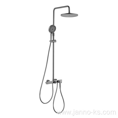 Gun Grey Thermostatic Shower Taps Mixer